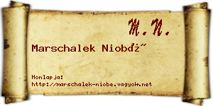 Marschalek Niobé névjegykártya